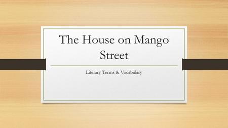 The House on Mango Street