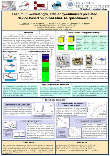 Conclusions References 1. A. Galimberti et al., Nucl. Instrum. Meth. A 477, 317-322 (2002). 2. F. Capotondi et al., Thin Solid Films 484, 400-407 (2005).