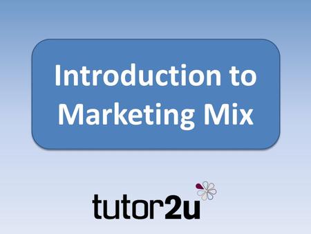 Introduction to Marketing Mix. Introduction The marketing mix covers the way a business uses price, product, promotion and distribution (place) to market.