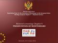 1 M O N T E N E G R O Negotiating Team for the Accession of Montenegro to the European Union Working Group for Chapter 9 – Financial Services Bilateral.