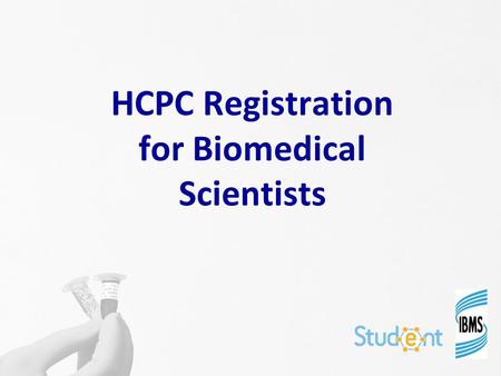 HCPC Registration for Biomedical Scientists