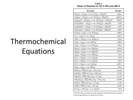 Thermochemical Equations. Energy as an Entity Energy is gained or released during both physical and chemical changes. Like matter, energy cannot be created.