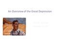 David C. Wheelock September 20, 2007 An Overview of the Great Depression.