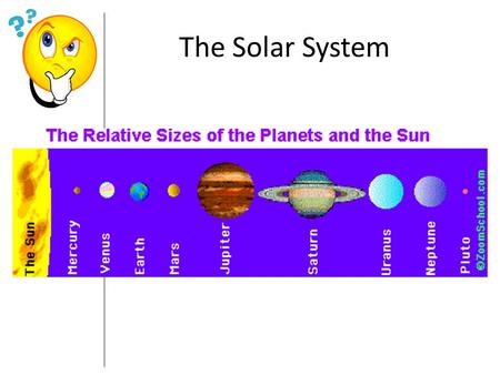 The Solar System. Solar system – consists of the sun and, planets, and other objects that orbit the sun Nebular model – states that the sun and planets.