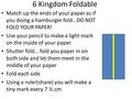 6 Kingdom Foldable Match up the ends of your paper as if you doing a hamburger fold…DO NOT FOLD YOUR PAPER! Use your pencil to make a light mark on the.