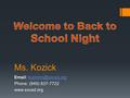 Ms. Kozick   Phone: (949) 837-7722