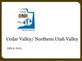 Cedar Valley/ Northern Utah Valley July 9, 2013. Agenda   Background   Groundwater Hydrology   Current Conditions   Water Rights   Proposed.