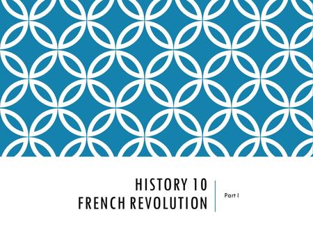 HISTORY 10 FRENCH REVOLUTION Part I. FRENCH SOCIETY Late 1700’s Population 24,700,000.