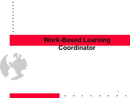 1 Work-Based Learning Coordinator. 2 Coordinator’s Preparation Teacher/Counselor Salesperson Career Smart Real-life work experience Business trends Analyst.