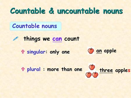 Countable & uncountable nouns