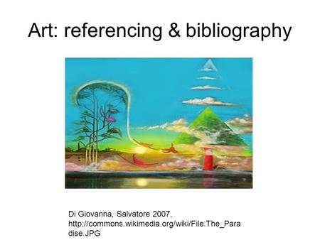 Art: referencing & bibliography Di Giovanna, Salvatore 2007,  dise.JPG.