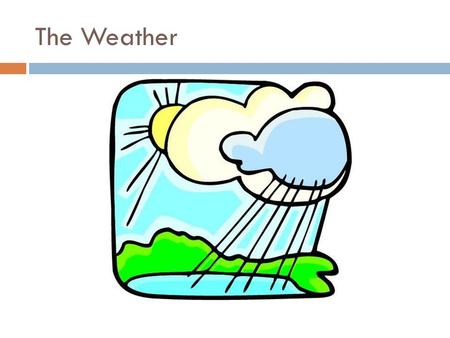 The Weather. Introduction  Vygotsky’s theories  Build their own learning process.  Improve their oral and writing skills through their work.  Be able.