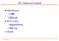 Uli Schäfer 1 JEM Status and plans Hardware -JEM1 -Status Firmware -Algorithms -Status Plans.