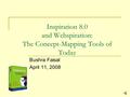 Inspiration 8.0 and Webspiration: The Concept-Mapping Tools of Today Bushra Faisal April 11, 2008.