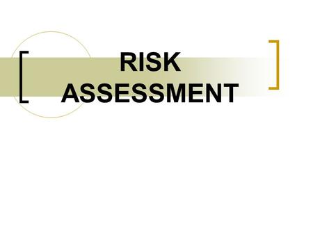 RISK ASSESSMENT. What is a Risk Assessment? A Risk Assessment is simply a careful examination of what, in your work, could cause harm to people, so that.