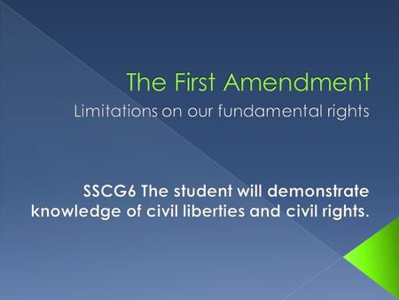 1. What are some freedoms that we have in our daily lives as US citizens? 2. Can your freedoms ever be taken away or limited? (explain!)