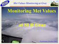 Met Values Monitoring at Graz Eastbourne, October 2005 Monitoring Met Values at SLR Graz.