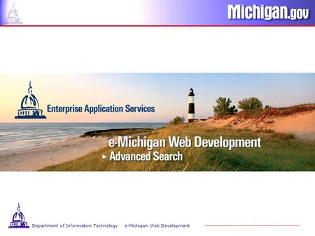 Department of Information Technology e-Michigan Web Development.