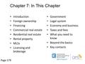 Chapter 7: In This Chapter Introduction Foreign ownership Financing Commercial real estate Residential real estate Rental property MLSs Licensing and brokerage.