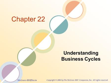 McGraw-Hill/Irwin Copyright © 2006 by The McGraw-Hill Companies, Inc. All rights reserved. Chapter 22 Understanding Business Cycles.