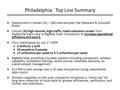 Philadelphia: Top Line Summary Deployment in Center City – 500 sites between the Delaware & Schuylkill Rivers Convert (4) high volume, high traffic, trash.