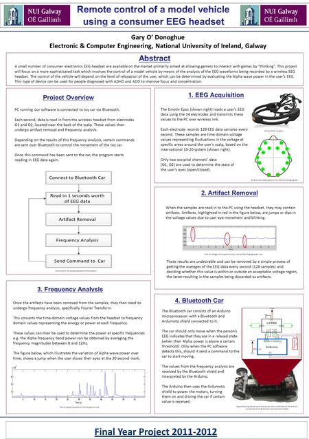Gary O’ Donoghue Electronic & Computer Engineering, National University of Ireland, Galway Final Year Project 2011-2012 A small number of consumer electronics.