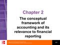 Copyright © 2012 McGraw-Hill Australia Pty Ltd PPTs to accompany Deegan, Australian Financial Accounting 7e 2-1 Chapter 2 The conceptual framework of accounting.