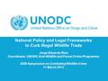 National Policy and Legal Frameworks to Curb Illegal Wildlife Trade Jorge Eduardo Rios Coordinator, UNODC Anti-Wildlife and Forest Crime Programme ADB.