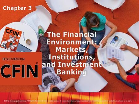 1. 2 Learning Outcomes Chapter 3 Describe the role that financial markets play in improving the standard of living in an economy. Describe how various.