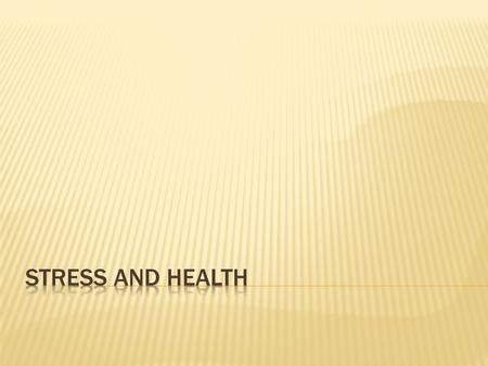 First popularized the concept of “stress” in the 1950s His theory called “The General Adaptation Syndrome (GAS)”.