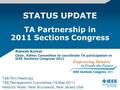 STATUS UPDATE TA Partnership in 2011 Sections Congress TAB Mini Meetings TAB Management Committee (19-May-2011) Heldrich Hotel: New Brunswick, New Jersey.