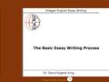 Khagan English University Khagan English Essay Writing Dr. David Eugene King Khagan English University The Basic Essay Writing Process.