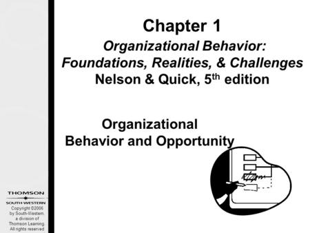 Copyright ©2006 by South-Western, a division of Thomson Learning. All rights reserved Chapter 1 Organizational Behavior: Foundations, Realities, & Challenges.