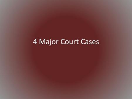 4 Major Court Cases. Roe v. Wade Year: 1973 Roe: For women’s rights Wade: Defense of Texas statute Issue: Women’s right over her own body. – Amendments: