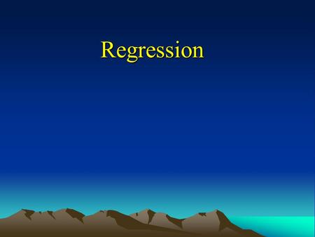 Regression. Types of Linear Regression Model Ordinary Least Square Model (OLS) –Minimize the residuals about the regression linear –Most commonly used.