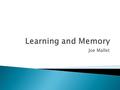 Joe Mallet.  Behaviour: The way organisms respond to the environment and to other members of the same species 1. Innate: Instinctive, automatic, reflex.