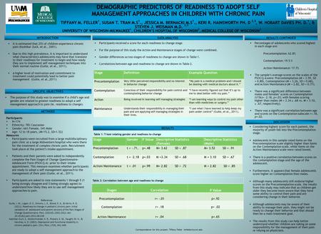 Table 2: Correlation between age and readiness to change Table 1: T-test relating gender and readiness to change  It is estimated that 25% of children.