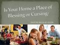 PASTOR NICOLAS ELLEN. The curse of the Lord is on the house of the wicked, but He blesses the dwelling of the righteous.