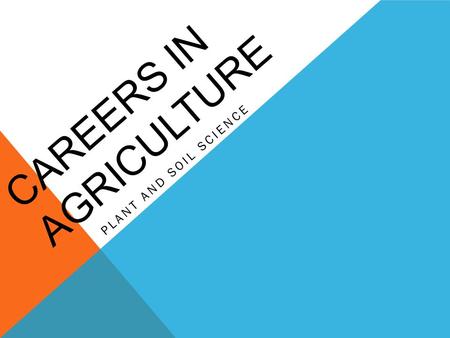 CAREERS IN AGRICULTURE PLANT AND SOIL SCIENCE. COMMON CORE/ NEXT GENERATION SCIENCE STANDARDS ADDRESSED CCSS.ELA-Literacy.RST.9-10.4 - Determine the meaning.