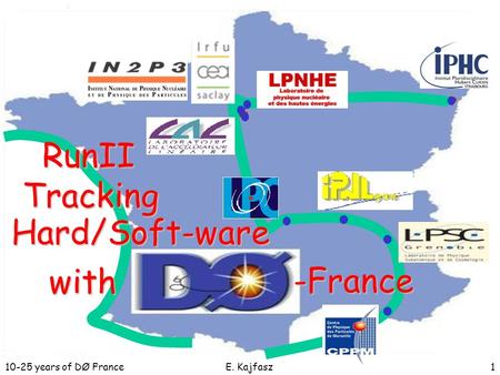 10-25 years of DØ FranceE. Kajfasz1 -France RunII RunIITracking Hard/Soft-ware with.