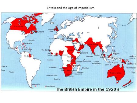 Britain and the Age of Imperialism.  Established a liberal international economic order (LIEO) through its “hegemonic” power (Charles Kindleberger).