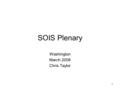 1 SOIS Plenary Washington March 2008 Chris Taylor.