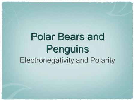 Polar Bears and Penguins