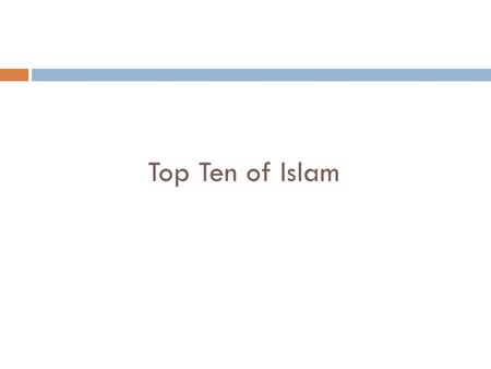 Top Ten of Islam. 10 Moderation is the key -- And those who, when they spend, are neither extravagant nor niggardly but moderate between the two [25:68]