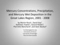 Mercury Concentrations, Precipitation, and Mercury Wet Deposition in the Great Lakes Region, 2001 - 2008 by Martin Risch 1, David Gay 2, Kathleen Fowler.