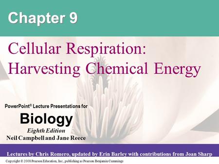 Copyright © 2008 Pearson Education, Inc., publishing as Pearson Benjamin Cummings PowerPoint ® Lecture Presentations for Biology Eighth Edition Neil Campbell.