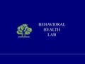 BEHAVIORAL HEALTH LAB. MIRECC – VISN 4 ACSIR Goals of the BHL Instill Hope.