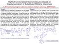 Thrust 1 One thrust of our research is focused on the use of free radical alternating copolymerization to prepare families of precisely charged copolymers.