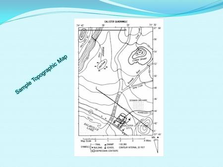 2-D 3-D Building a home Landscaping Hiking Fishing Camping Planning a highway Why are Topographic Maps Useful? Who uses Topographic Maps? Military Construction.