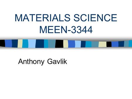 MATERIALS SCIENCE MEEN-3344 Anthony Gavlik. INHANCE TiC A Filler for Polymer Alloys.